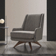 moderner Sessel / Stoff / Massivholz / mit abnehmbarem Bezug