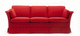 klassisches Sofa / Stoff / mit abnehmbarem Bezug / grün