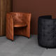klassischer Clubsessel / Leder / Stoff / Metall