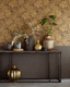 moderne Tapete / Vinyl / Naturmotiv / Metallefekt
