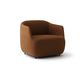 moderner Sessel / Stoff / braun