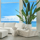 Beistelltisch / minimalistisches Design / Marmor / Gestell aus Marmor / quadratisch