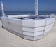 Bartheke / Edelstahl / anodisiertes Aluminium / HPL