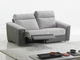 modernes Sofa / Stoff / Leder / grau