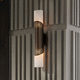 moderne Wandleuchte / für den Innenraum / Glas / Stahl