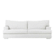 modernes Sofa / Stoff / weiß / Zweisitzer