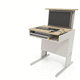 bodenstehender Computertisch. / klassisch / Metall / ergonomisch