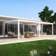 selbsttragende Pergola / angebaut / Aluminium / aus lackiertem Aluminium