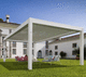 selbsttragende Pergola / angebaut / Aluminium / aus lackiertem Aluminium