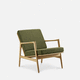 moderner Sessel / Textil / Leder / Schaumstoff