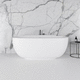 ovale Badewanne / freistehend / modern / Verbundwerkstoff