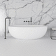 ovale Badewanne / freistehend / modern / Verbundwerkstoff