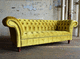 Chesterfield-Sofa / gelb / Samt / Zweisitzer