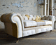 Chesterfield-Sofa / mehrfarbig / Stoff / Zweisitzer