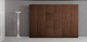Eckkleiderschrank / modern / Eiche / mit Schwingtür