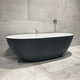 ovale Badewanne / freistehend / modern / Verbundwerkstoff