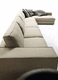 Ecksofa / modern / Stoff / Leder