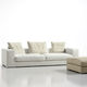modernes Sofa / Stoff / Leder / mit abnehmbarem Bezug
