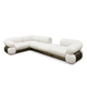 Modulsofa / modern / weiß / Stoff