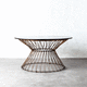 moderner Couchtisch / Glas / Stahl / rund