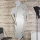 wandmontierter Spiegel / originelles Design / oval / silberfarben