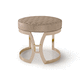 moderner Hocker / Leder / Gestell aus Metall / Polster
