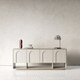 modernes Sideboard / lackiertes Holz / Metall / mit integrierter Beleuchtung