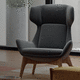 moderner Sessel / Schaumstoff / Stoff / Holz