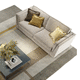 Bettsofa / modular / modern / Stoff