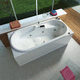 ovale Badewanne / freistehend / Massage / Acryl