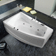 freistehende Badewanne / Acryl / Massage / weiß