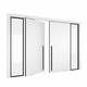 Tür für Innenbereich / MDF / anodisiertes Aluminium / Corian®