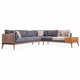 Ecksofa / modern / grau / Stoff