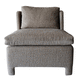 moderner Kaminsessel / Leder / Stoff