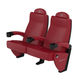 moderner Auditoriumsessel / Leder / Stoff / Polster