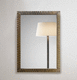 wandmontierter Spiegel / modern / rechteckig / Messing