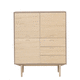 hohes Sideboard / skandinavisches Design / Eiche / Nussbaum