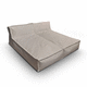 moderner Sitzsack / Sunbrella® / expandiertes Polystyrol (EPS) / wasserdicht