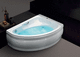 Badewanne für Eckeinbau / Methacrylat / weiß
