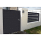 einflügeliges Tor / Schiebe / Aluminium / Lamellen
