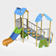 Spielplatzgerät / galvanisiertem Stahl / Aluminium / Polyethylen / HDPE
