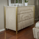 moderne Kommode / Holz / Leder / Marmor