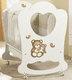 modernes Babybett / mit Rollen / Holz