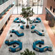 modulare Polsterbank / modern / Stoff / Leder