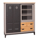 klassischer Geschirrschrank / Holz / Glas