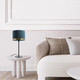 Nachttischlampe / Metall / Samt / Art Deco