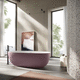 Badewanne für Nischen / oval / freistehend / in Wandnähe