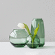 moderne Vase / geblasenes Glas / grün