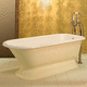 ovale Badewanne / freistehend / in Wandnähe / für Wohnungen