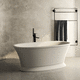 ovale Badewanne / freistehend / für Wohnungen / modern